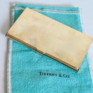 Tiffany & Co. Silverplate Business Card Holder with Tiffany Pouch